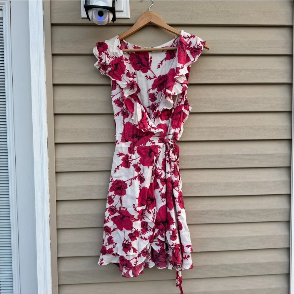 Free People Red Floral Mini Dress